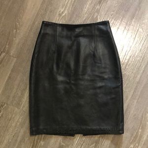 Jacqueline Ferrar Vintage Leather Skirt Size 6